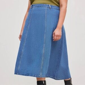 Cider Denim Maxi Skirt Size 2X